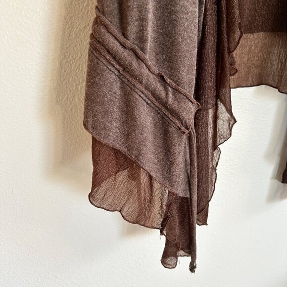 Pretty Angel Sweater Open Front Cardigan Linen Blend Romantic Fairy - Picture 5 of 12